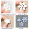 HADDIY Small Snowflakes for Craft,60 Pcs White Glitter Plastic Mini Snowflake for Christmas Embellishments and Winter Party DIY Craft Decoration-3 Different Size